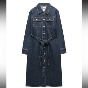 Zara Midi Denim Dress NWT size L